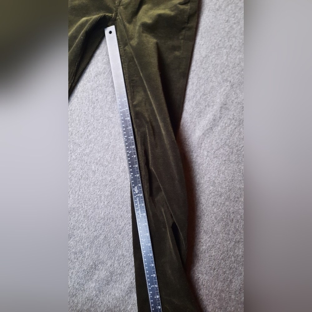 NWT! Polo Ralph Lauren Pants Womans 24 Green Corduroy Straight Preppy Classic - Picture 7 of 16